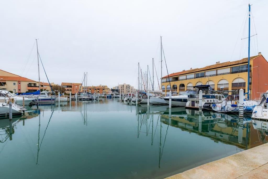 La Perle Du Port * Terrasse * Clim * Mer A 5 Min * Chambre * Carnon-Plage Exterior foto